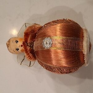 Vintage Japan Girl Satin Ball Ornament